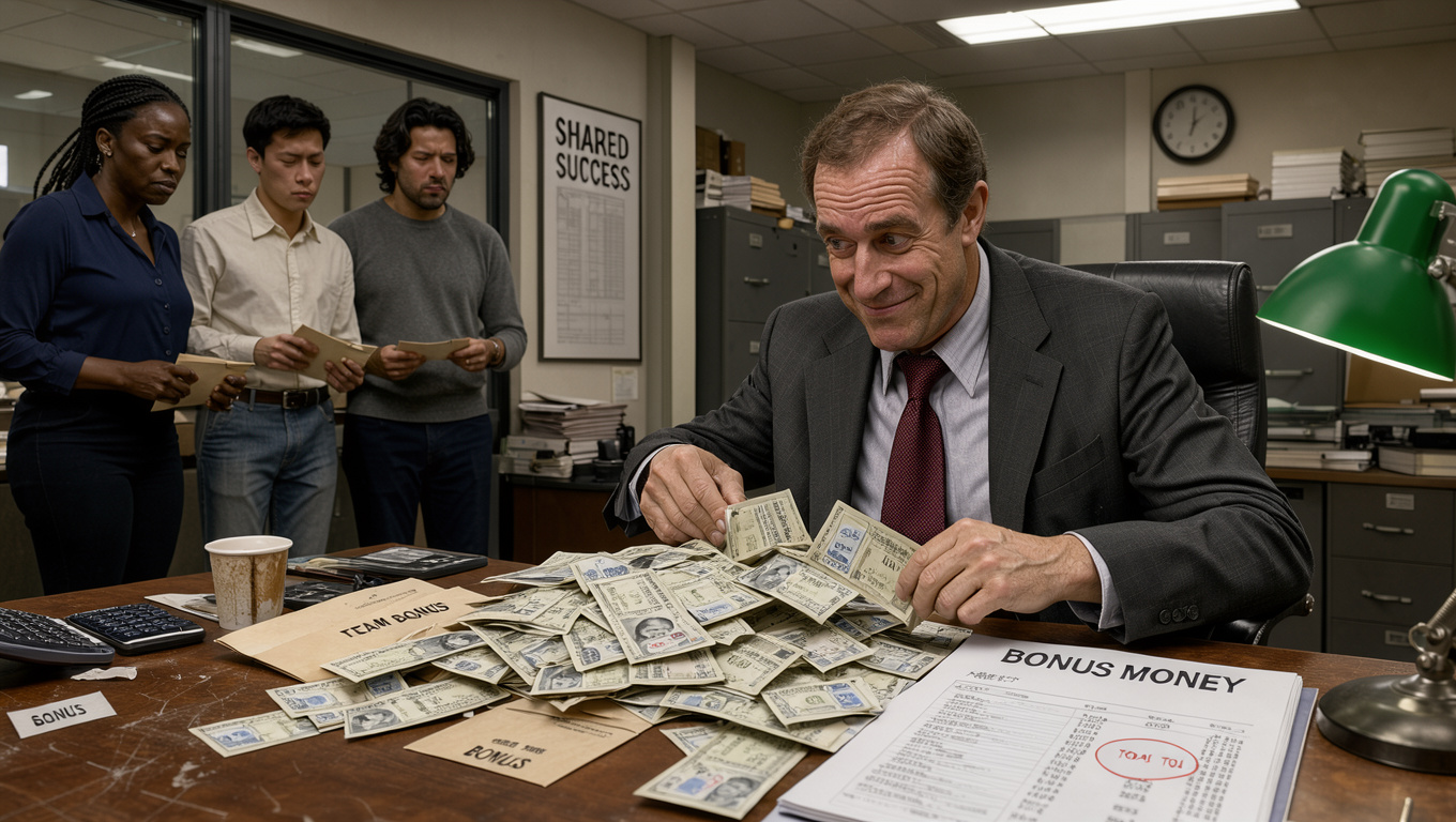 Visual impression of greed