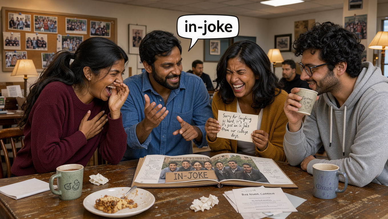 Visual impression of in-joke