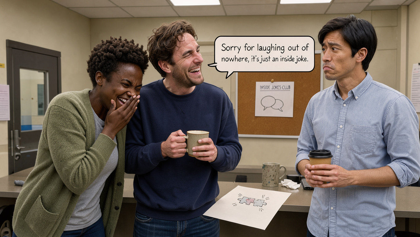 Visual impression of inside joke