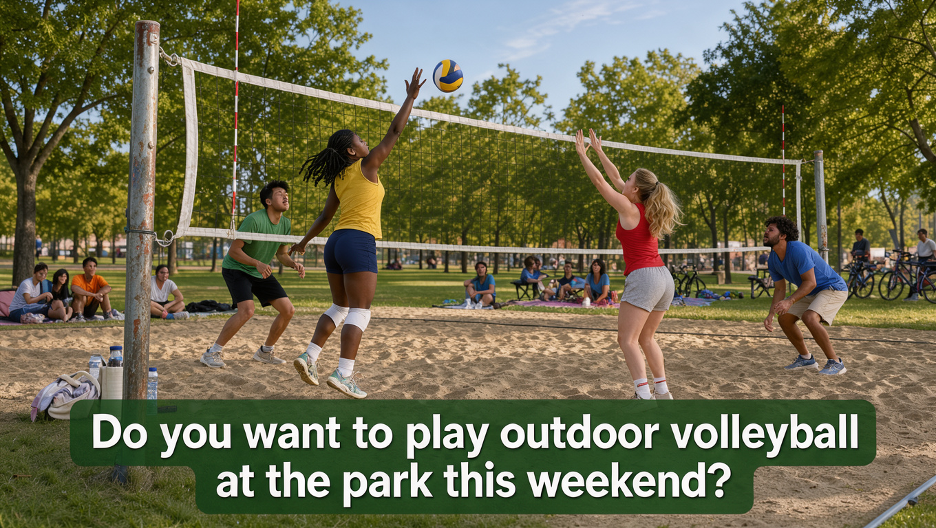 Visual impression of outdoor volleyball