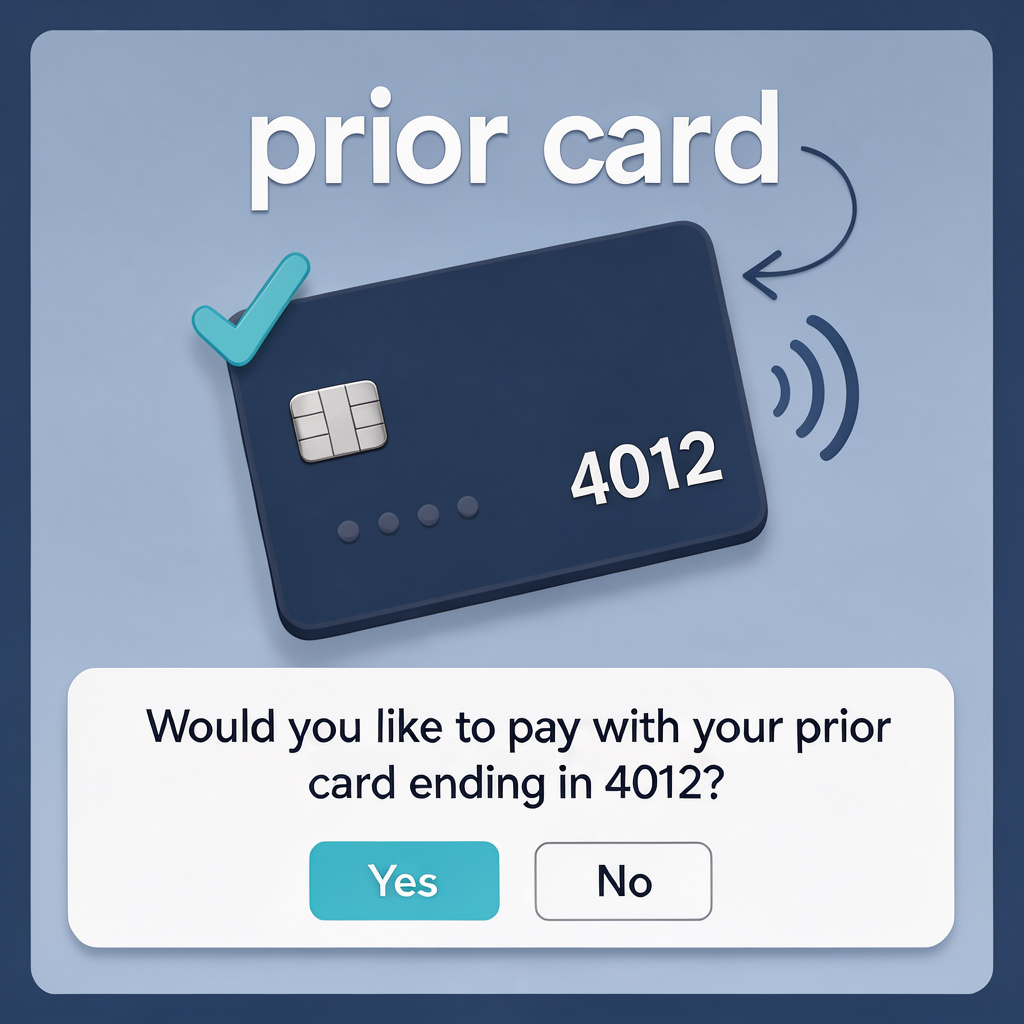 Visual impression of prior card