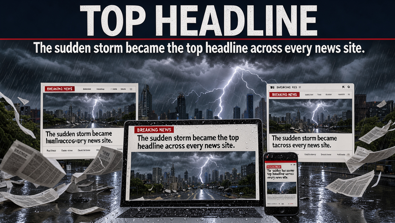 Visual impression of top headline